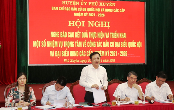 Giao ban công tác bầu cử đại biểu Quốc hội và đại biểu HĐND các cấp, nhiệm kỳ 2021-2026
