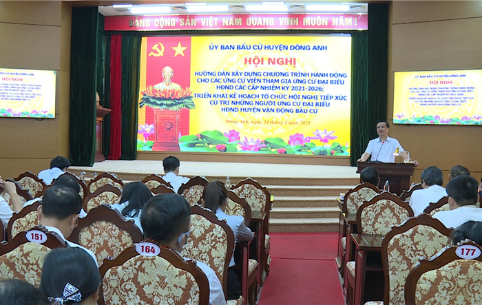 Ủy ban bầu cử huyện Đông Anh triển khai Kế hoạch tổ chức hội nghị tiếp xúc cử tri những người ứng cử Đại biểu Hội đồng nhân dân Huyện nhiệm kỳ 2021-2026