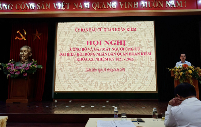 Công bố danh sách chính thức người ứng cử đại biểu HĐND quận Hoàn Kiếm khóa XX nhiệm kỳ 2021-2026