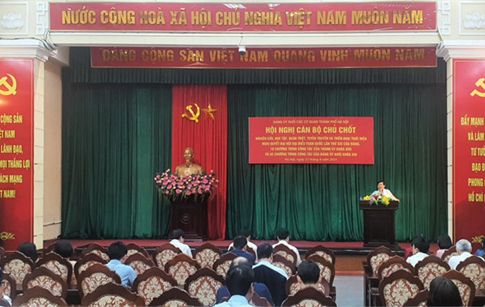 Đảng uỷ Khối các cơ quan Thành phố học tập, quán triệt Đại hội đại biểu toàn quốc lần thứ XIII của Đảng