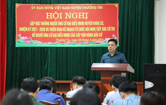 Thường Tín gặp mặt người ứng cử đại biểu HĐND Huyện và triển khai kế hoạch tiếp xúc cử tri vận động bầu cử 