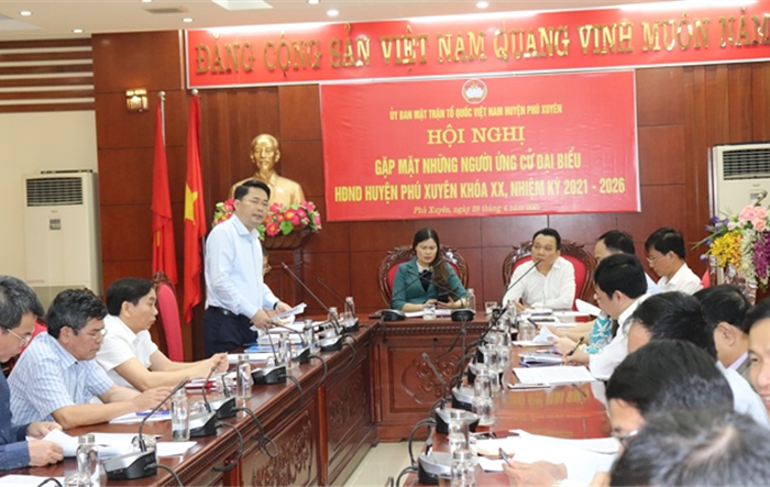Hội nghị gặp mặt người ứng cử đại biểu HĐND huyện Phú Xuyên nhiệm kỳ 2021-2026