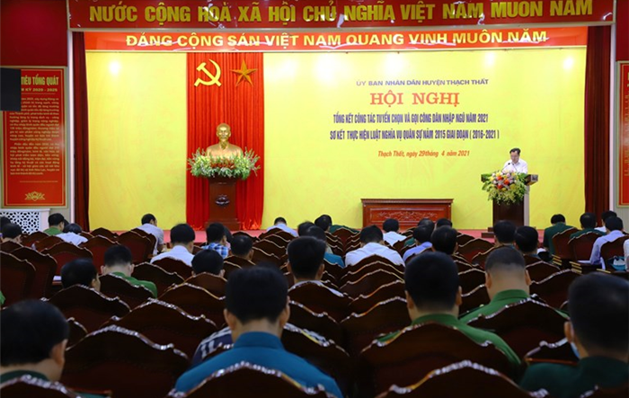 Tổng kết công tác tuyển chọn và gọi công dân nhập ngũ năm 2021