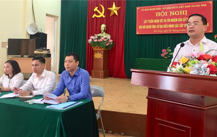 100% cử tri xã Đại Áng (huyện Thanh Trì, Hà Nội) tín nhiệm giới thiệu đồng chí Nguyễn Ngọc Việt ứng cử đại biểu HĐND Thành phố
