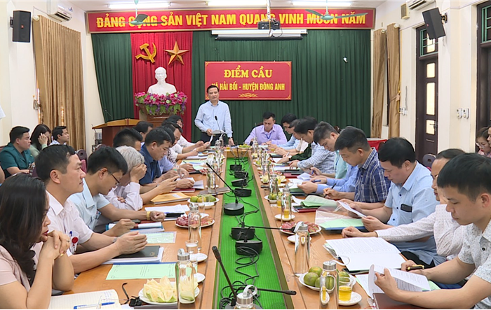 Chủ tịch UBND Huyện Đông Anh kiểm tra công tác lãnh đạo, chỉ đạo thực hiện nhiệm vụ trọng tâm năm 2021 và công tác bầu cử tại Đảng bộ xã Hải Bối