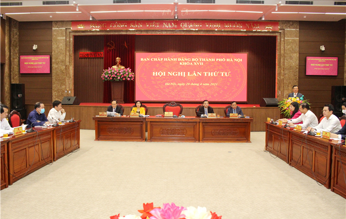 Thống nhất cao một số nội dung tại Hội nghị lần thứ tư Ban Chấp hành Đảng bộ thành phố Hà Nội Nội khoá XVII 