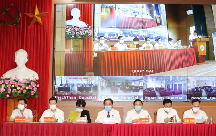 Ứng cử viên HĐND Thành phố tiếp xúc cử tri vận động bầu cử tại huyện Quốc Oai 