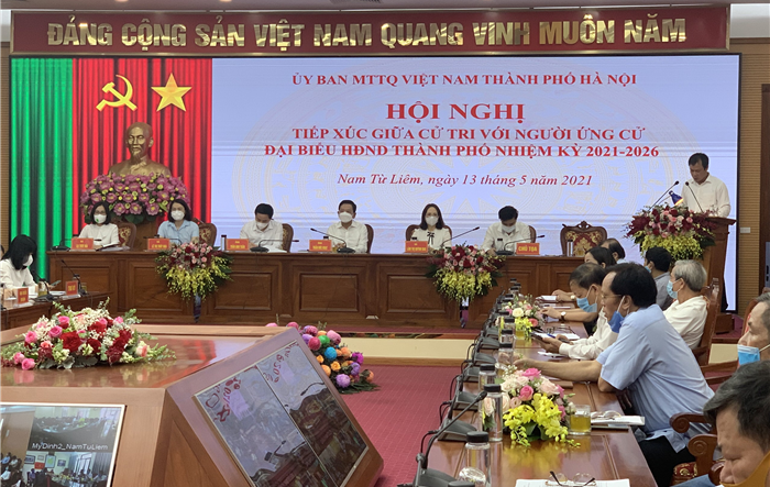 Ứng cử viên đại biểu HĐND Thành phố tiếp xúc cử tri tại quận Nam Từ Liêm