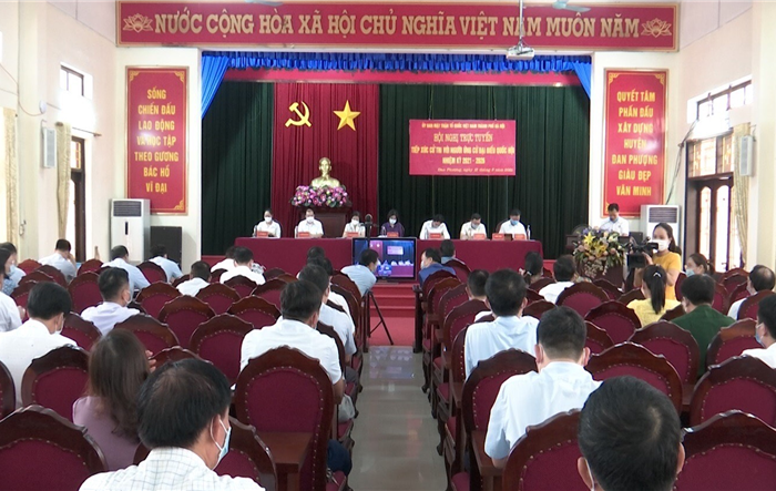 Người ứng cử đại biểu Quốc hội khóa XV tiếp xúc cử tri, vận động bầu cử tại huyện Đan Phượng