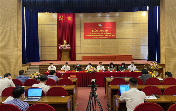 Người ứng cử đại biểu HĐND thành phố Hà Nội khóa XVI tiếp xúc cử tri huyện Sóc Sơn