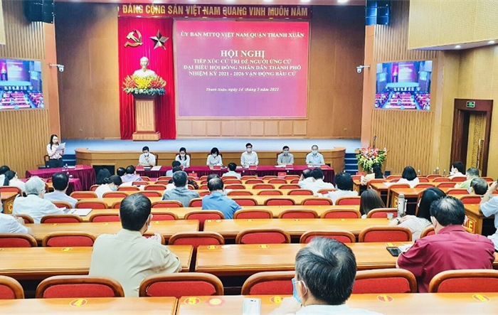 Người ứng cử đại biểu HĐND thành phố Hà Nội vận động bầu cử tại quận Thanh Xuân