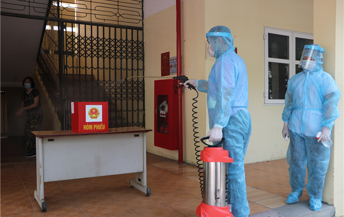 Diễn tập phương án phòng, chống dịch Covid-19 phục vụ công tác bỏ phiếu bầu cử đại biểu Quốc hội khóa XV và đại biểu HĐND các cấp nhiệm kỳ 2021-2026