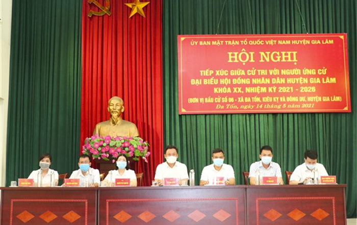 Những người ứng cử HĐND huyện Gia Lâm hoàn thành tiếp xúc cử tri để vận động bầu cử