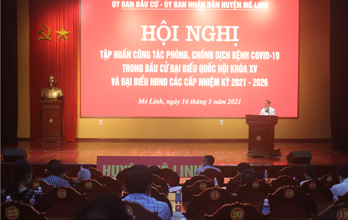 Tập huấn công tác phòng, chống dịch bệnh Covid-19 trong bầu cử Quốc hội khóa XV và HĐND các cấp