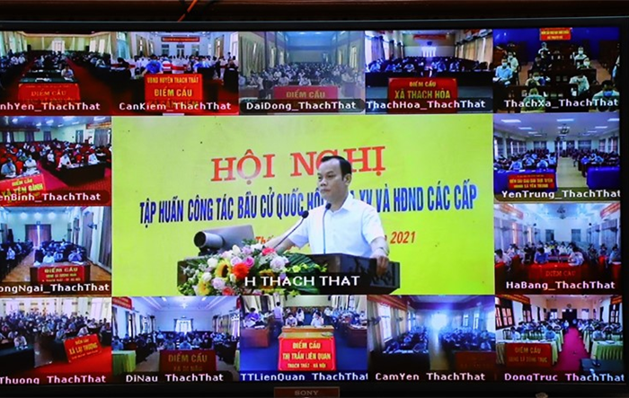 Huyện Thạch Thất: Hơn 1.300 người tham gia làm nhiệm vụ công tác bầu cử được tập huấn nghiệp vụ