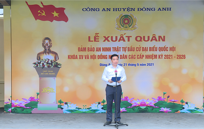 Lễ xuất quân bảo đảm an ninh trật tự phục vụ bầu cử đại biểu Quốc hội khóa XV và đại biểu HĐND các cấp