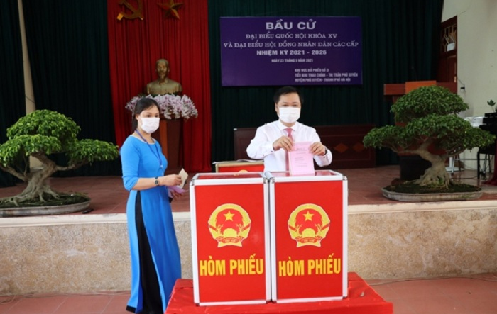 Huyện Phú Xuyên 97,36% cử tri tham gia bầu cử đại biểu Quốc hội khóa XV và đại biểu HĐND các cấp nhiệm kỳ 2021-2026