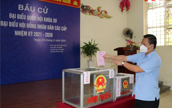 Tưng bừng ngày Hội toàn dân đi bỏ phiếu trên quê hương Đan Phượng