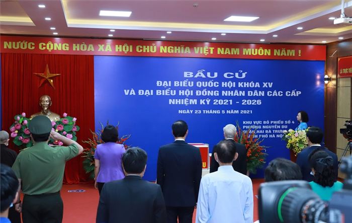 Tỷ lệ cử tri đi bỏ phiếu tại quận Hai Bà Trưng đạt 99,68%
