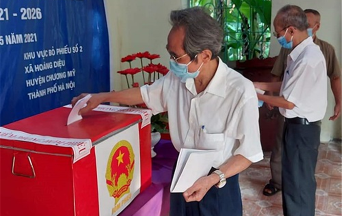 Tỷ lệ cử tri toàn huyện Chương Mỹ đi bầu cử đạt 99,2%