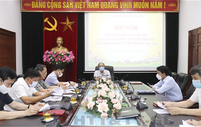 Gia Lâm: Thông qua biên bản tổng kết cuộc bầu cử đại biểu Quốc hội khóa XV và đại biểu HĐND các cấp