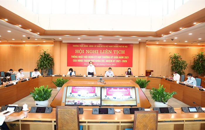 Thường trực HĐND - UBND - Ủy ban MTTQ Việt Nam thành phố Hà Nội: Thống nhất nội dung kỳ họp thường kỳ giữa năm 2021 của HĐND thành phố Hà Nội
