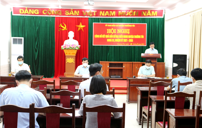 Công bố kết quả bầu cử đại biểu HĐND huyện Thường Tín khóa XX, nhiệm kỳ 2021-2026