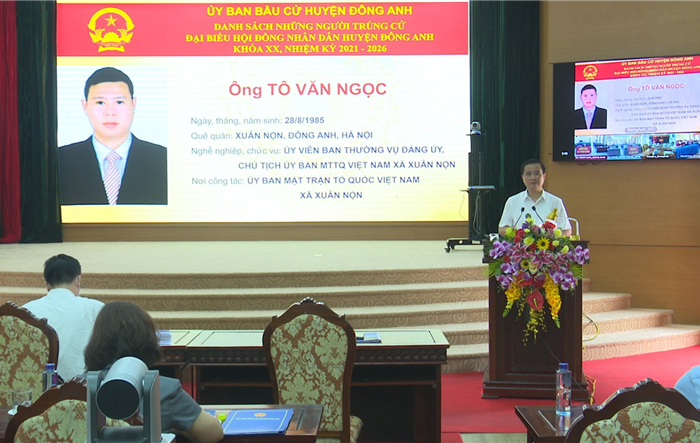 Công bố kết quả bầu cử đại biểu HĐND huyện Đông Anh  khóa XX, nhiệm kỳ 2021-2026