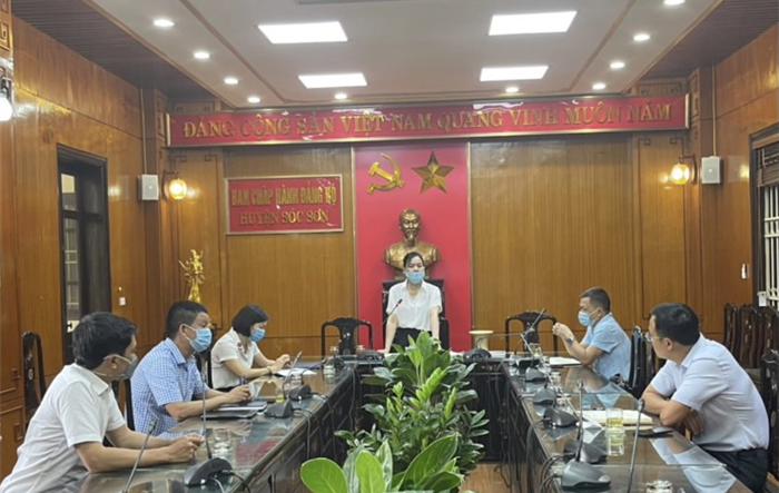 Xuất hiện 3 ca dương tính lần 1 với SARS-CoV-2, Thường trực Huyện ủy Sóc Sơn họp khẩn 