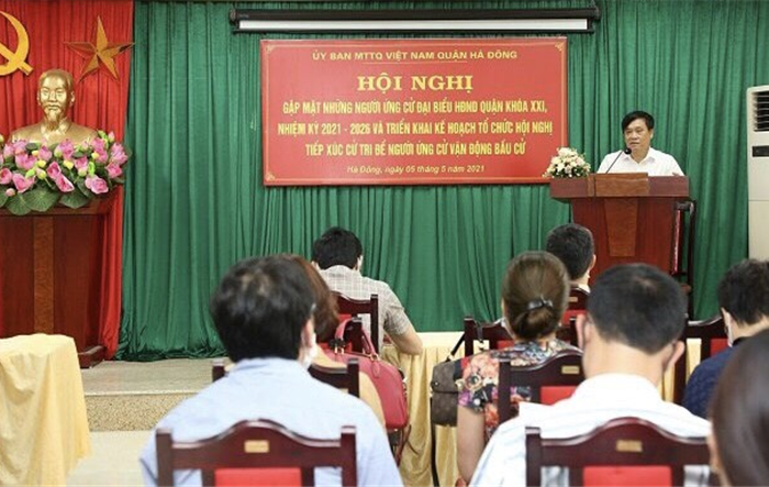 Quận Hà Đông gặp mặt những người ứng cử đại biểu HĐND Quận khóa XXI 