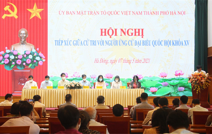 5 người ứng cử đại biểu Quốc hội khóa XV tiếp xúc với cử tri quận Hà Đông