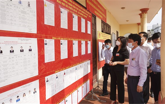 Ủy ban Bầu cử huyện Gia Lâm kiểm tra công tác bầu cử đại biểu Quốc hội khóa XV và đại biểu HĐND các cấp nhiệm kỳ 2021-2026 tại các xã, thị trấn