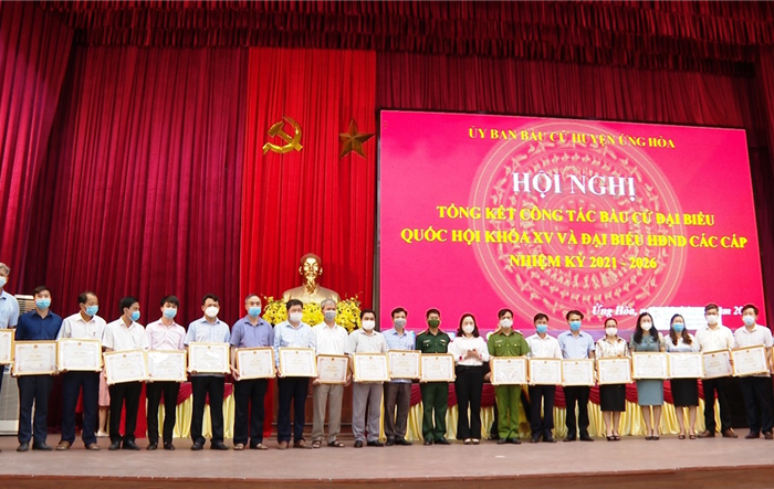 Huyện Ứng Hòa tổng kết công tác bầu cử đại biểu Quốc hội và HĐND các cấp nhiệm kỳ 2021-2026