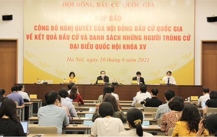Hội đồng Bầu cử Quốc gia công bố danh danh sách đại biểu Quốc hội khóa XV