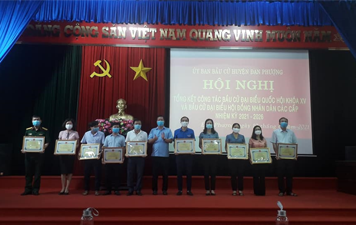 Tổng kết công tác bầu cử đại biểu Quốc hội khóa XV và đại biểu HĐND các cấp nhiệm kỳ 2021-2026 huyện Đan Phượng