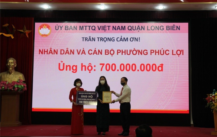 Quận Long Biên: 19 tỷ đồng đã được ủng hộ vào Quỹ vaccine phòng, chống dịch Covid-19