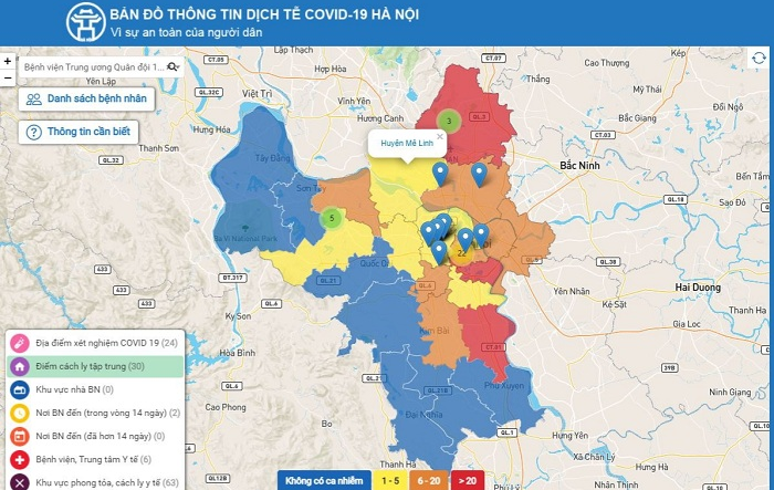 Ra mắt Bản đồ thông tin dịch tễ Covid-19 