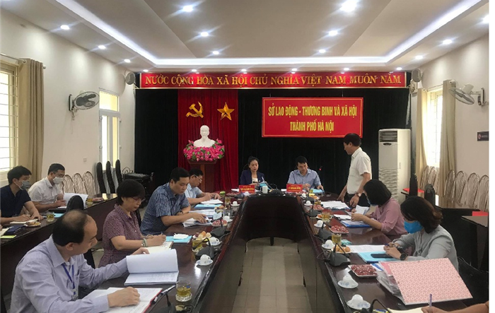 Lãnh đạo Đảng ủy Khối các cơ quan Thành phố làm việc với Sở Lao động Thương binh và Xã hội