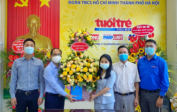 Thường trực Thành đoàn Hà Nội thăm chúc mừng kỷ niệm 96 năm Ngày Báo chí cách mạng Việt Nam