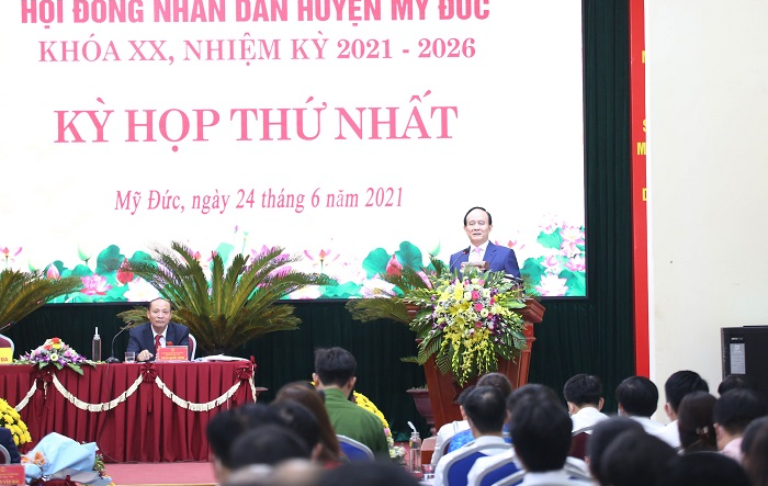 HĐND huyện Mỹ Đức bầu đủ các chức danh HĐND, UBND Huyện nhiệm kỳ 2021-2026