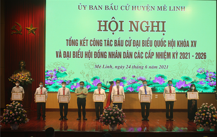 Mê Linh tổng kết công tác bầu cử đại biểu Quốc hội và HĐND các cấp nhiệm kỳ 2021-2026