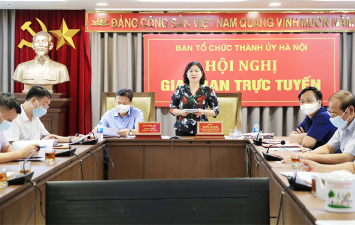Giao ban trực tuyến công tác tổ chức xây dựng Đảng các tỉnh, thành phố khu vực phía Bắc