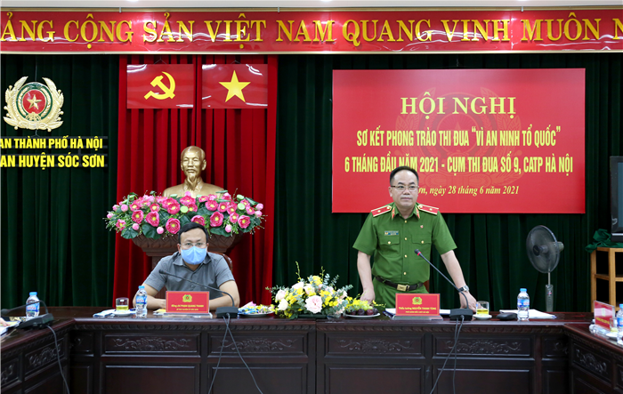 Cụm thi đua số 9 Công an Thành phố sơ kết phong trào thi đua “Vì an ninh Tổ quốc” 6 tháng đầu năm 2021