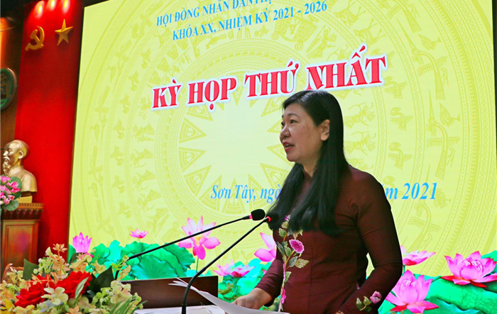 Kỳ họp thứ nhất HĐND thị xã Sơn Tây khóa XX