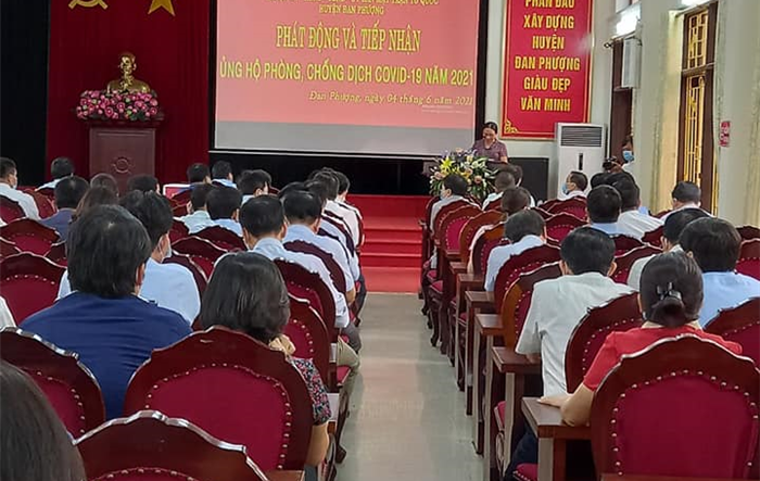 Đan Phượng phát động toàn dân ủng hộ công tác phòng, chống dịch Covid-19