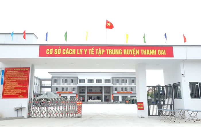 Thanh Oai diễn tập vận hành khu cách ly tập trung phòng, chống dịch Covid-19