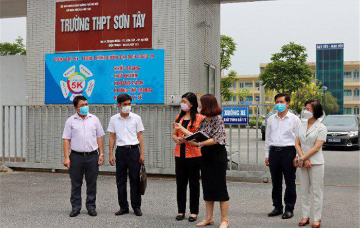 Thị xã Sơn Tây: Đảm bảo công tác phòng, chống dịch Covid-19 trong kỳ thi tuyển vào lớp 10 THPT năm học 2021 - 2022
