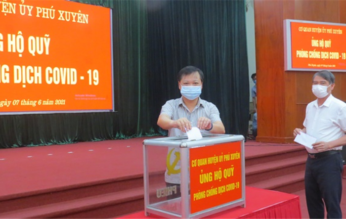 Huyện Phú Xuyên phát động ủng hộ Quỹ vaccine phòng, chống Covid-19