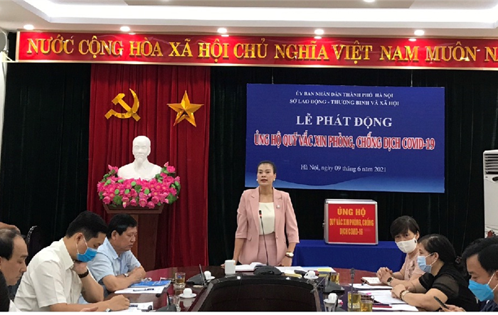 Sở Lao động Thương binh và Xã hội Thành phố phát động ủng hộ Quỹ vắc xin