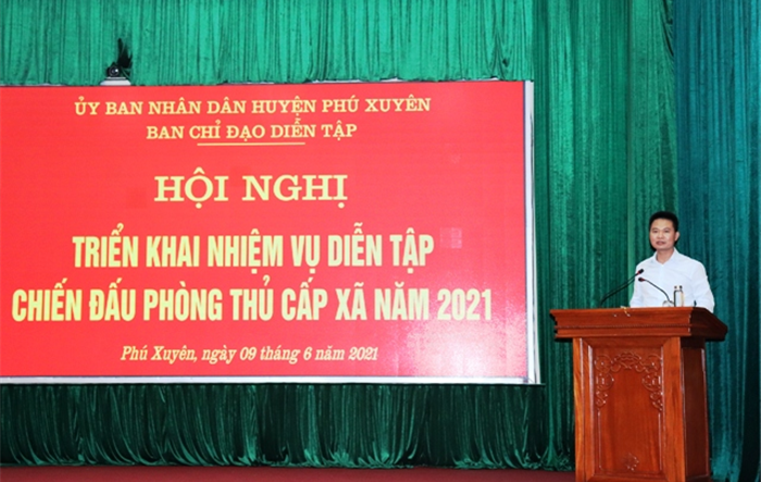 Huyện Phú Xuyên: Triển khai nhiệm vụ diễn tập chiến đấu phòng thủ cấp xã năm 2021